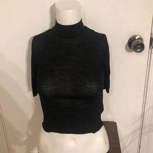 Free People backless mock neck top